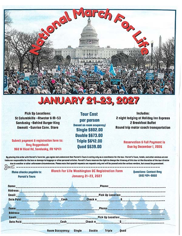 March for Life Flyer