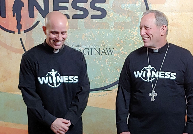 Bishop Gruss and Father Adam