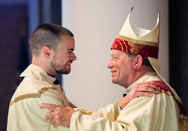 Fr. Kevin and Bishop Gruss