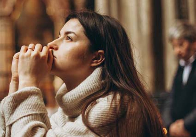 Woman in prayer 