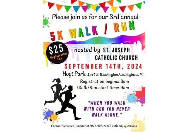 3rd Annual 5K Walk/Run "When you walk with God you never walk Alone"