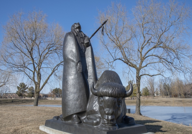 Diocese of Saginaw - Nicholas Black Elk Statue at SVSU Saginaw